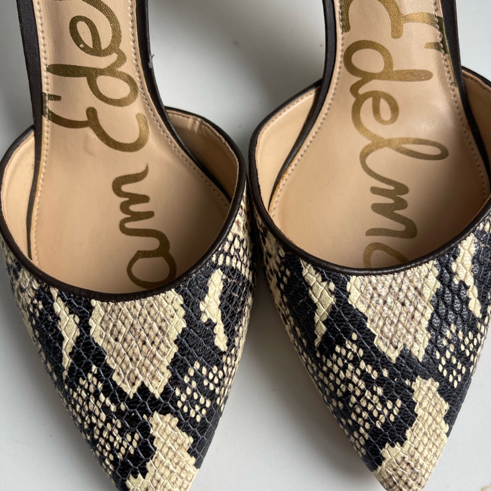 Sam Edelman Telsa d'Orsay heels snakeskin size 9 NWT - Picture 5 of 7